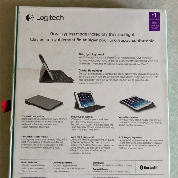 Logitech Ultrathin Keyboard Folio for iPad mini - Picture 2 of 9